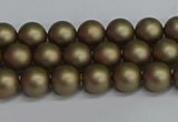 CSB1670 15.5 inches 4mm round matte shell pearl beads wholesale