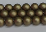 CSB1671 15.5 inches 6mm round matte shell pearl beads wholesale