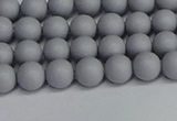 CSB1690 15.5 inches 4mm round matte shell pearl beads wholesale