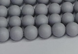 CSB1691 15.5 inches 6mm round matte shell pearl beads wholesale