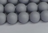 CSB1692 15.5 inches 8mm round matte shell pearl beads wholesale