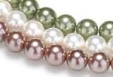 CSB17 16 inches 8mm round shell pearl beads Wholesale