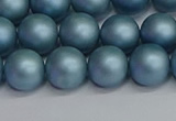 CSB1713 15.5 inches 10mm round matte shell pearl beads wholesale