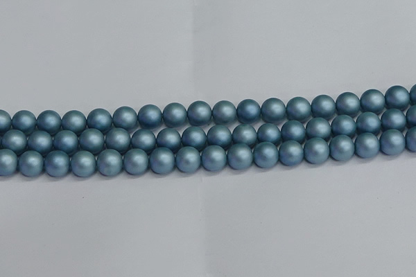 CSB1713 15.5 inches 10mm round matte shell pearl beads wholesale