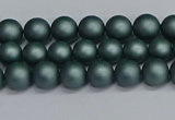 CSB1720 15.5 inches 4mm round matte shell pearl beads wholesale