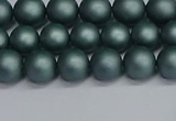 CSB1721 15.5 inches 6mm round matte shell pearl beads wholesale