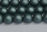 CSB1722 15.5 inches 8mm round matte shell pearl beads wholesale