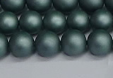 CSB1723 15.5 inches 10mm round matte shell pearl beads wholesale