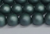 CSB1724 15.5 inches 12mm round matte shell pearl beads wholesale