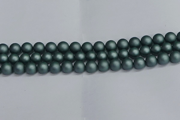 CSB1724 15.5 inches 12mm round matte shell pearl beads wholesale