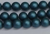 CSB1730 15.5 inches 4mm round matte shell pearl beads wholesale