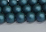 CSB1732 15.5 inches 8mm round matte shell pearl beads wholesale