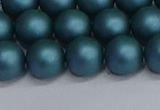 CSB1733 15.5 inches 10mm round matte shell pearl beads wholesale