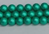 CSB1750 15.5 inches 4mm round matte shell pearl beads wholesale