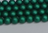 CSB1760 15.5 inches 4mm round matte shell pearl beads wholesale