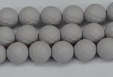 CSB1941 15.5 inches 6mm faceted round matte shell pearl beads