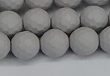 CSB1944 15.5 inches 12mm faceted round matte shell pearl beads