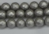 CSB1951 15.5 inches 6mm faceted round matte shell pearl beads