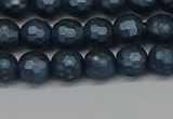 CSB1971 15.5 inches 6mm faceted round matte shell pearl beads