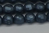 CSB1973 15.5 inches 10mm faceted round matte shell pearl beads