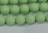 CSB1991 15.5 inches 6mm faceted round matte shell pearl beads