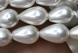 CSB2125 15.5 inches 6*9mm teardrop shell pearl beads wholesale