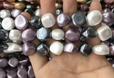 CSB2157 15.5 inches 14*14mm - 15*15mm baroque mixed shell pearl beads