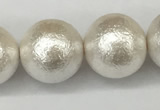 CSB2206 15.5 inches 16mm round wrinkled shell pearl beads wholesale