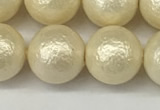 CSB2214 15.5 inches 12mm round wrinkled shell pearl beads wholesale