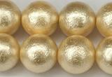 CSB2224 15.5 inches 12mm round wrinkled shell pearl beads wholesale