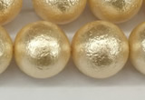 CSB2226 15.5 inches 16mm round wrinkled shell pearl beads wholesale