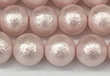 CSB2232 15.5 inches 8mm round wrinkled shell pearl beads wholesale