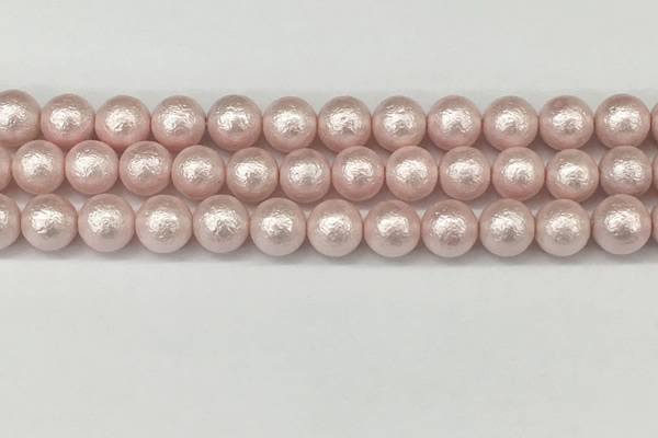 CSB2233 15.5 inches 10mm round wrinkled shell pearl beads wholesale