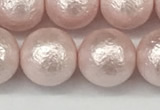 CSB2234 15.5 inches 12mm round wrinkled shell pearl beads wholesale