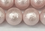 CSB2235 15.5 inches 14mm round wrinkled shell pearl beads wholesale