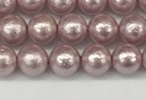 CSB2240 15.5 inches 4mm round wrinkled shell pearl beads wholesale