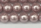 CSB2241 15.5 inches 6mm round wrinkled shell pearl beads wholesale