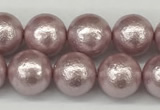 CSB2242 15.5 inches 8mm round wrinkled shell pearl beads wholesale