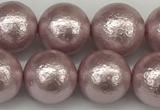 CSB2244 15.5 inches 12mm round wrinkled shell pearl beads wholesale