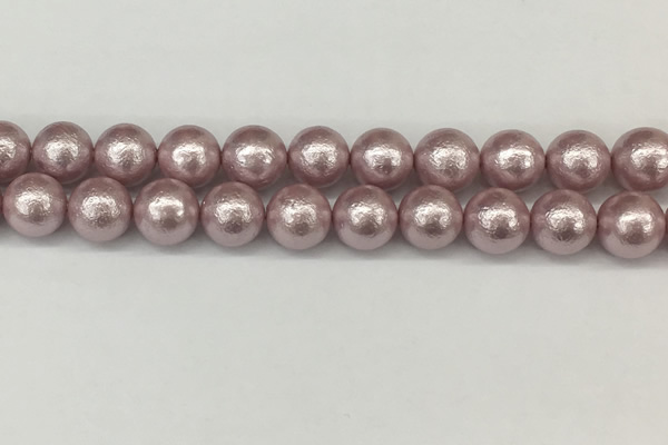 CSB2245 15.5 inches 14mm round wrinkled shell pearl beads wholesale