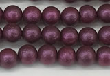 CSB2250 15.5 inches 4mm round wrinkled shell pearl beads wholesale