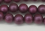 CSB2251 15.5 inches 6mm round wrinkled shell pearl beads wholesale