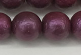 CSB2256 15.5 inches 16mm round wrinkled shell pearl beads wholesale