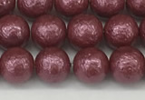 CSB2261 15.5 inches 6mm round wrinkled shell pearl beads wholesale