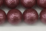 CSB2264 15.5 inches 12mm round wrinkled shell pearl beads wholesale