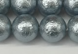 CSB2284 15.5 inches 12mm round wrinkled shell pearl beads wholesale