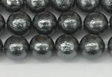 CSB2290 15.5 inches 4mm round wrinkled shell pearl beads wholesale