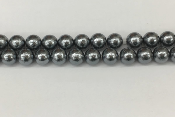 CSB2294 15.5 inches 12mm round wrinkled shell pearl beads wholesale