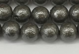 CSB2321 15.5 inches 6mm round wrinkled shell pearl beads wholesale