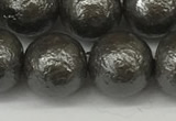 CSB2325 15.5 inches 14mm round wrinkled shell pearl beads wholesale